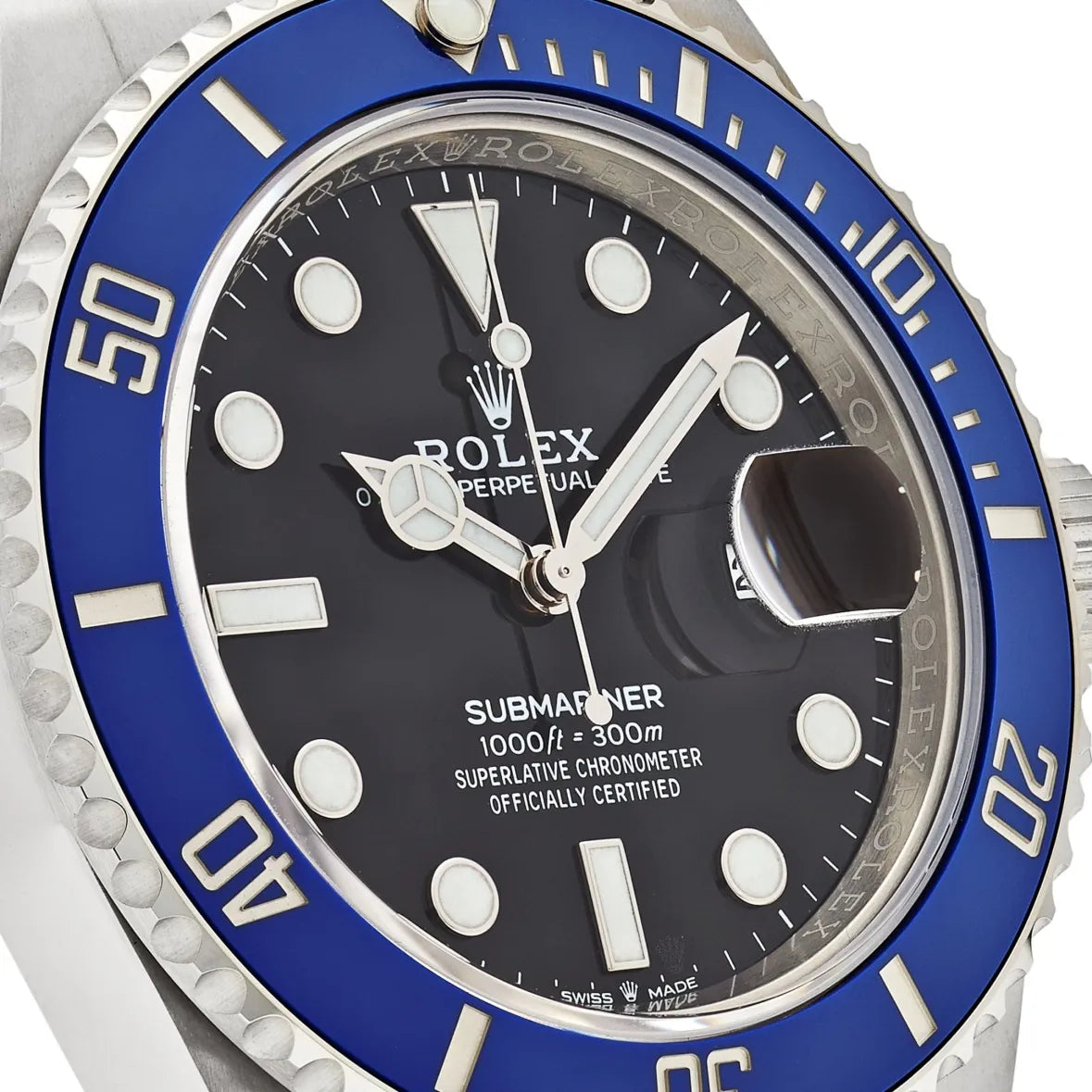 Rolex Submariner Date White Gold Black Blue Dial 2021