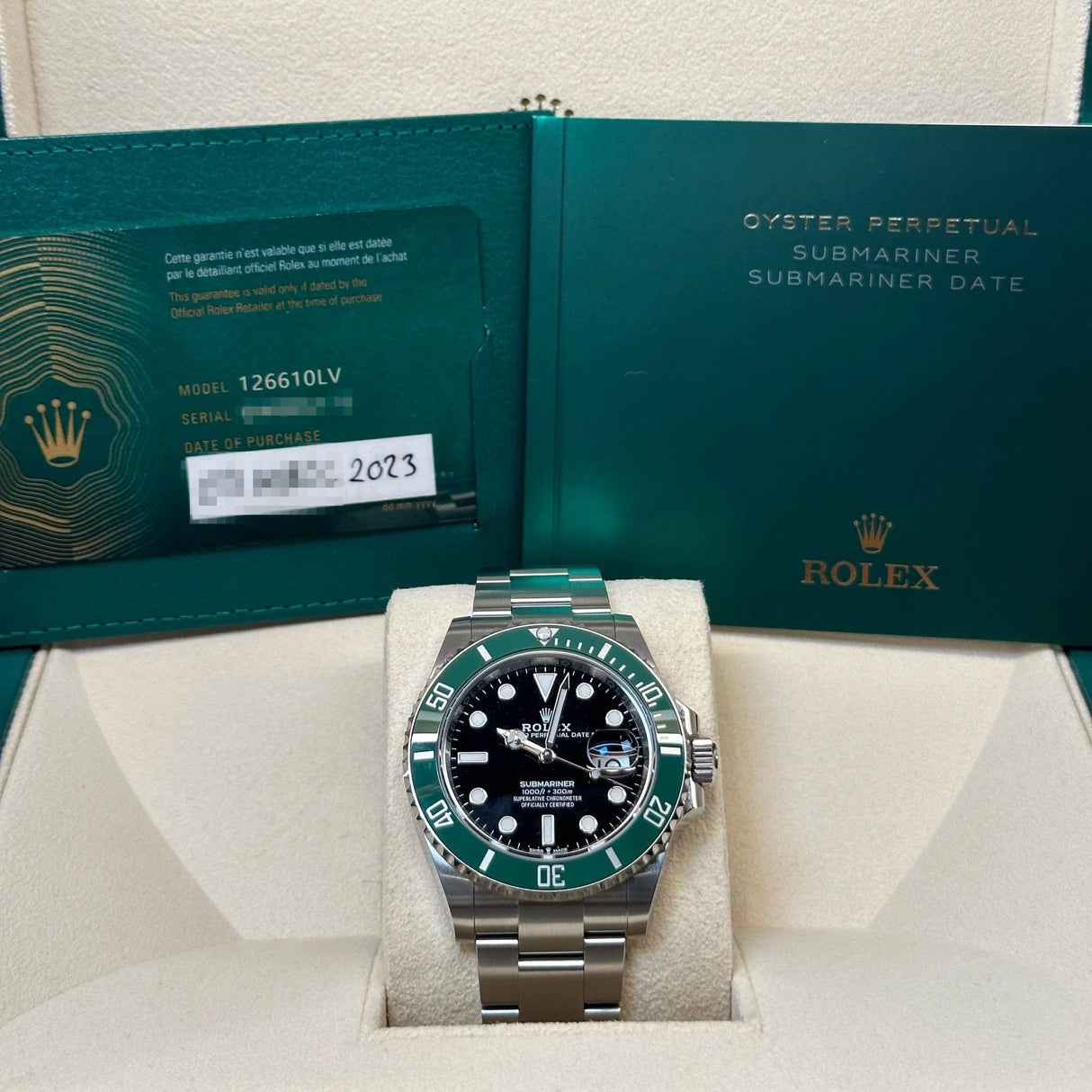 Rolex Submariner Date "Starbucks MK1" Black Stainless Steel Plate 2023