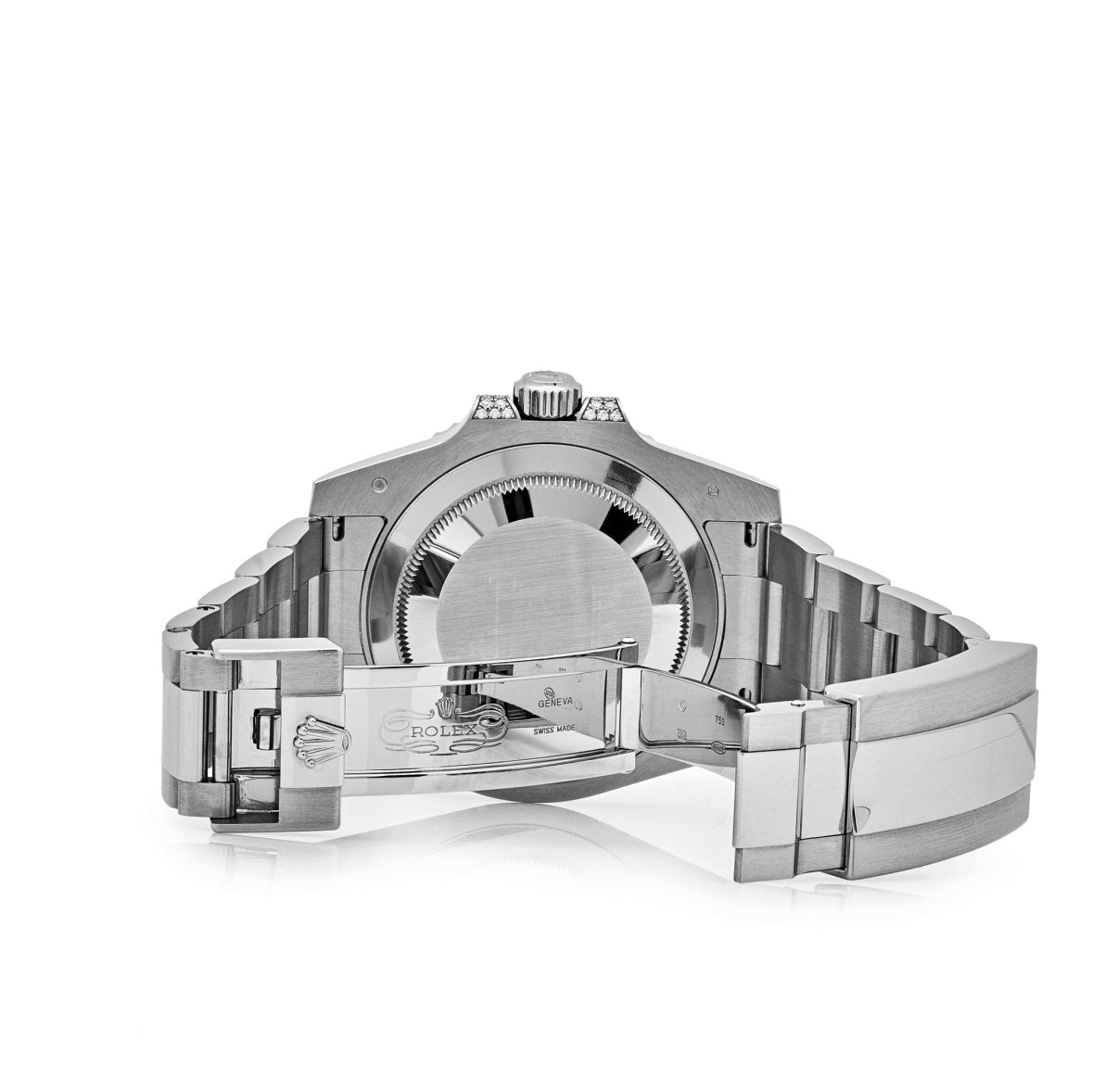 Rolex Submariner Date White Gold Blue Dial Sappahire Diamond